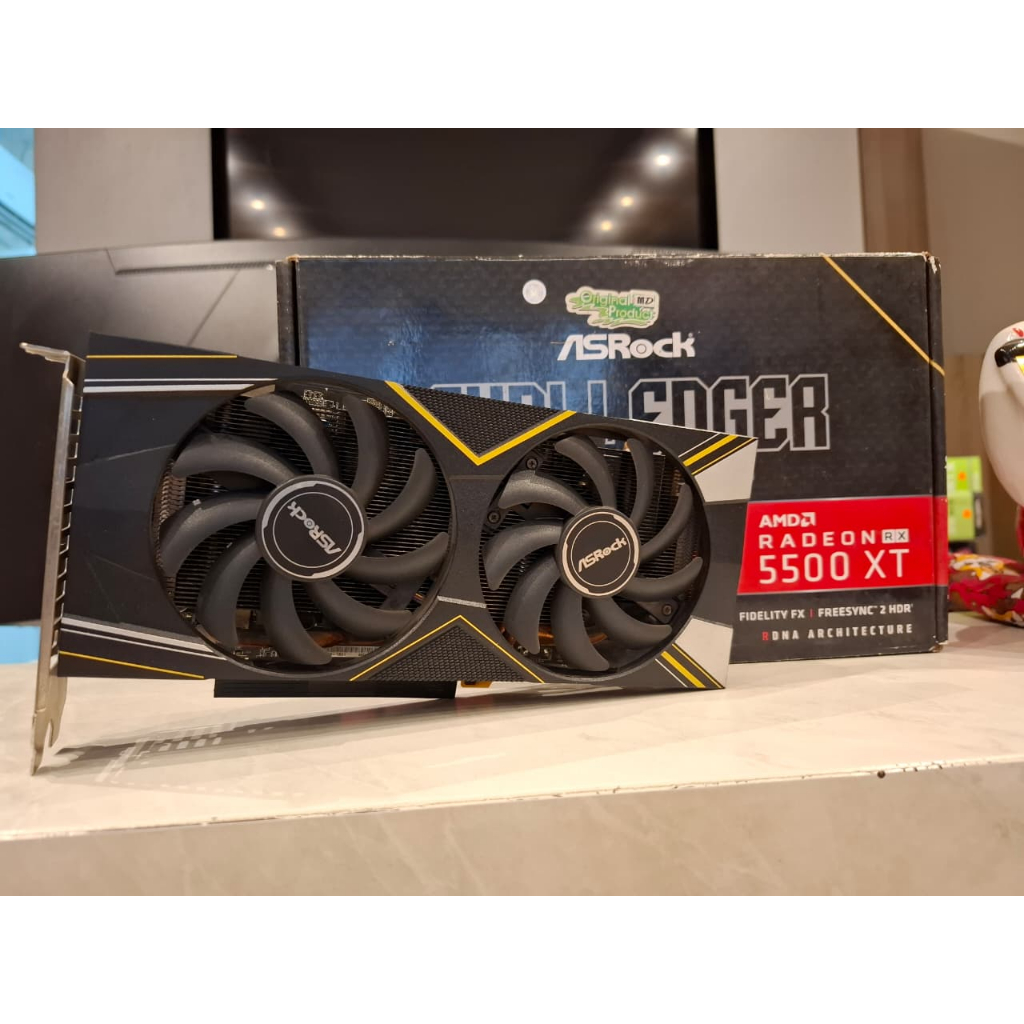VGA ASROCK AMD RADEON RX 5500 XT / 5500XT CHALLENGER DUAL 8GB - Second 2ND