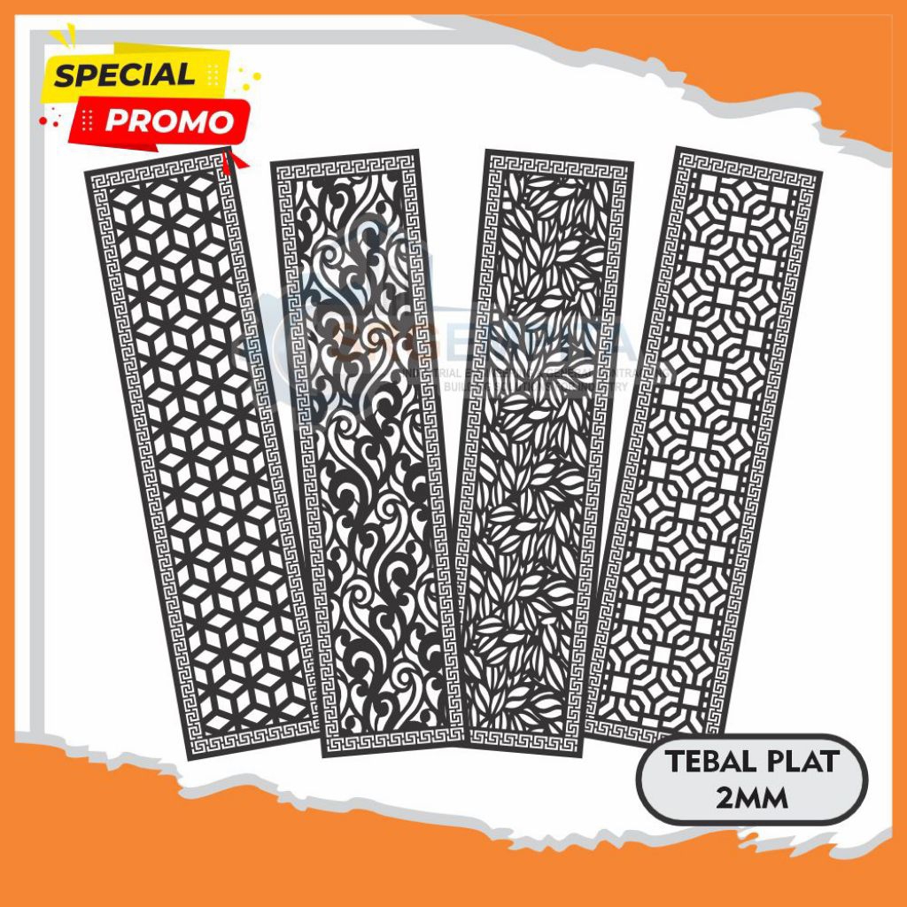 Laser plat pagar/ornamen pagar/plat cnc/plat cutting/plat laser cutting