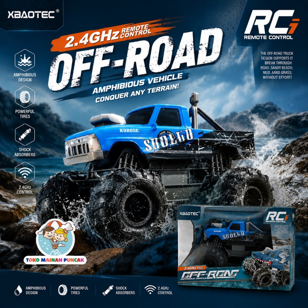 Mainan Mobil RC Amphibious Off-Road XB 1253