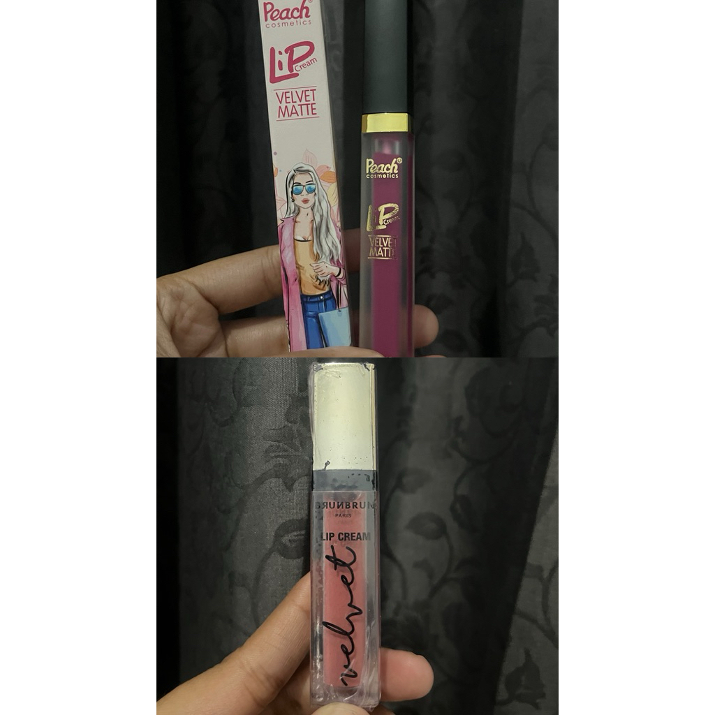 Peach Lip Cream Velvet Matte & brunbrun paris lip cream matte