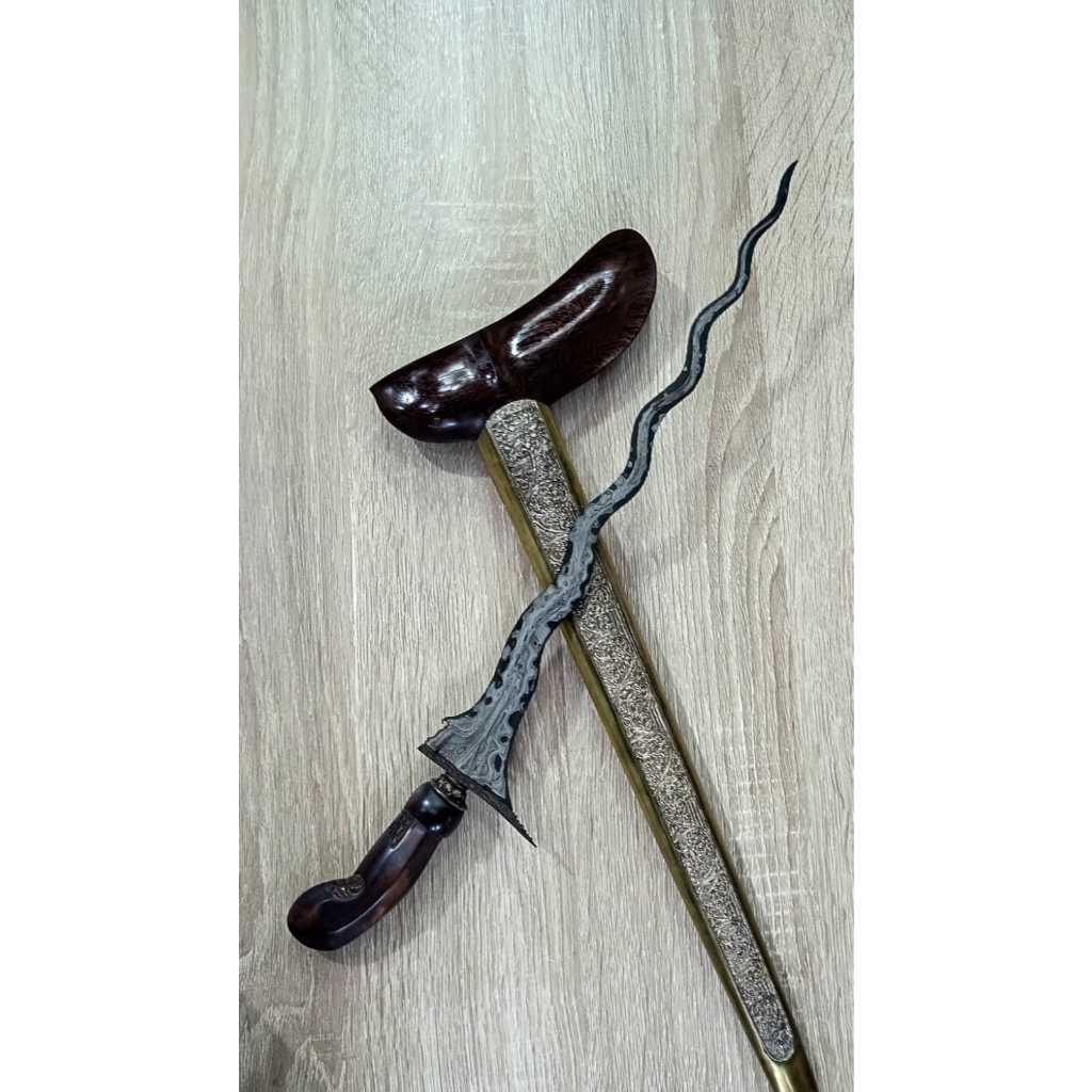 Keris sepuh Sangkelat Pamor Untuwalang Warangka Gayaman Jogja - Koleksi Antik