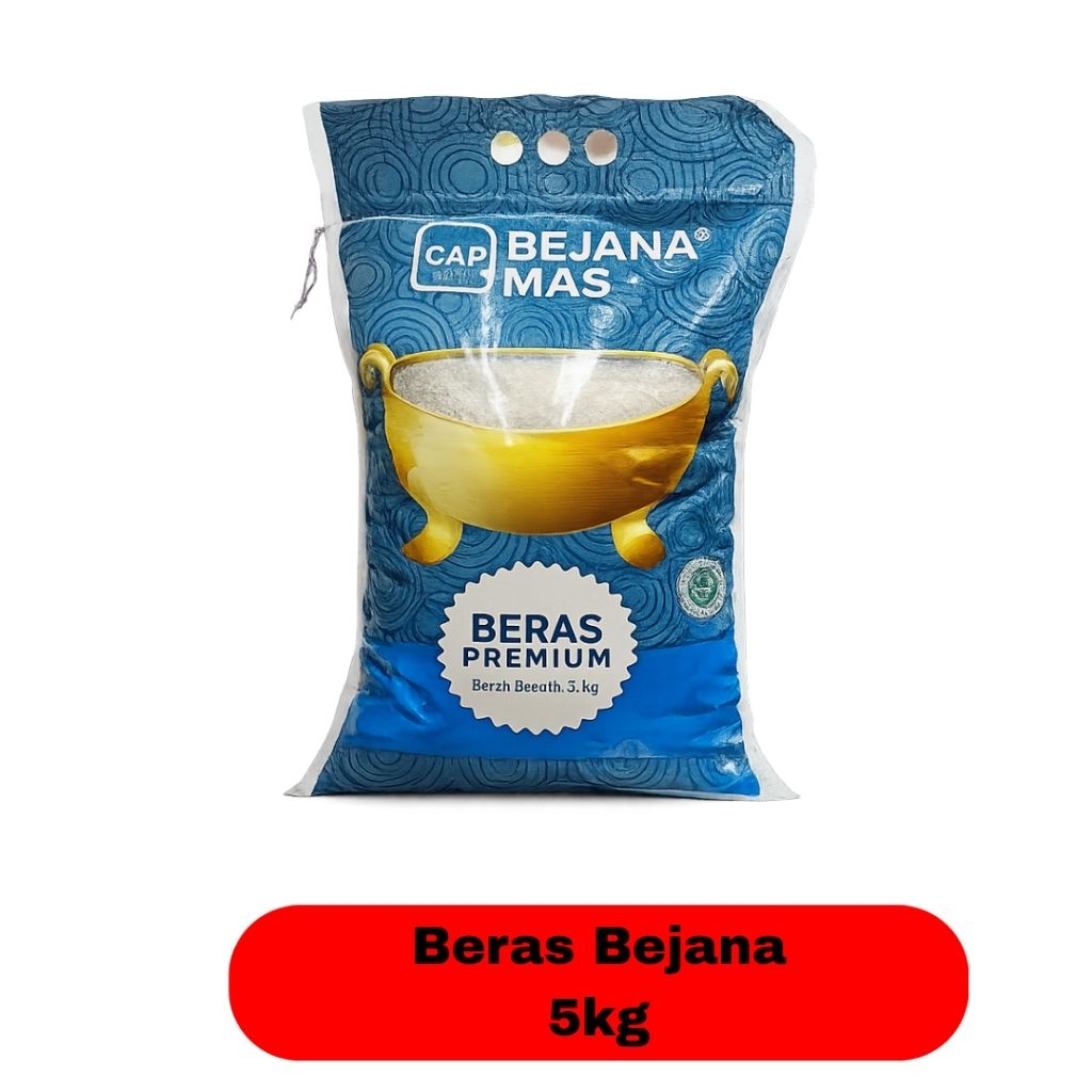 Beras Premium Cap Bejana Mas 5kg Beras Putih Pulen