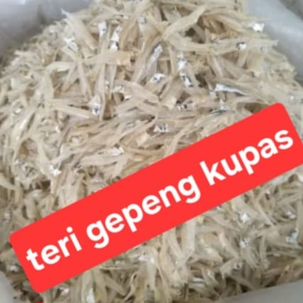 [1kg] teri bilis gepeng belah/kupas tanjung pinang