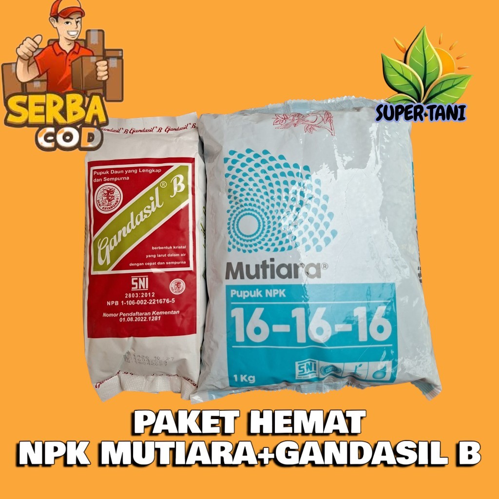 Paket HematPupuk Gandasil B Kemasan 500 Gram+Pupuk Mutiara Npk 161616 1KG Bisa cod