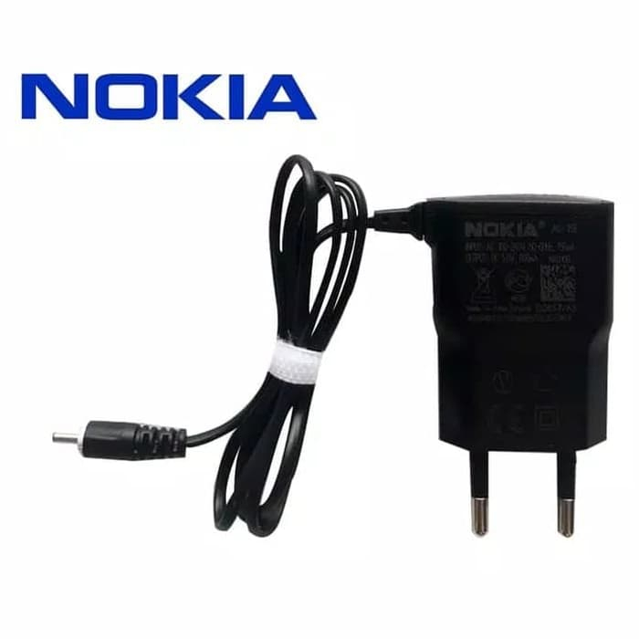 Charger Nokia Colokan Kecil Original AC-11E Casan Nokia Jadul Lubang Kecil For Nokia 105 108 1280 21