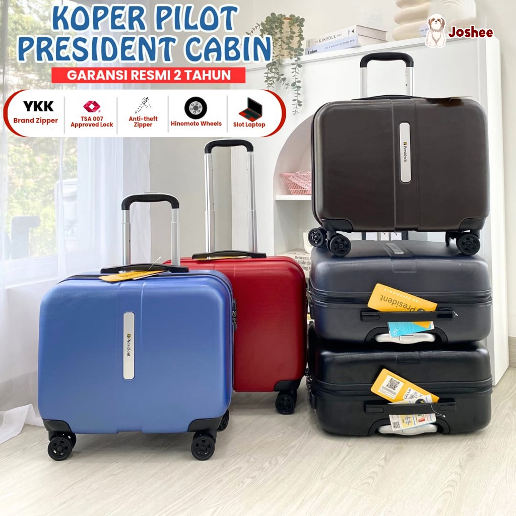 Importir Koper President Original C011 Series Size Cabin 18 Inch Business Luggage TSA Slot Laptop