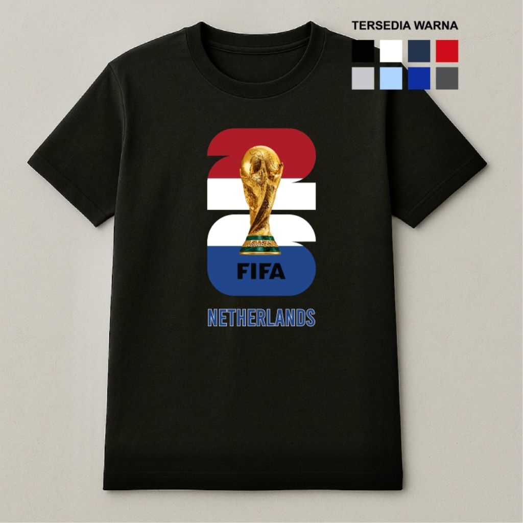 Kaos Piala Dunia Belanda Size S-3XL Katun