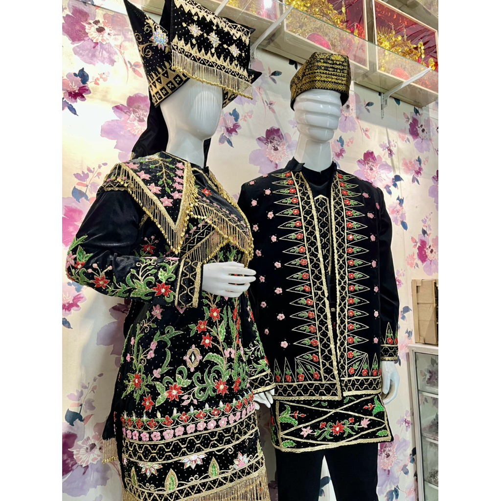 Baju pengantin/baju penganten minang/baju anak daro padang/baju minang full payet/baju penganten hit
