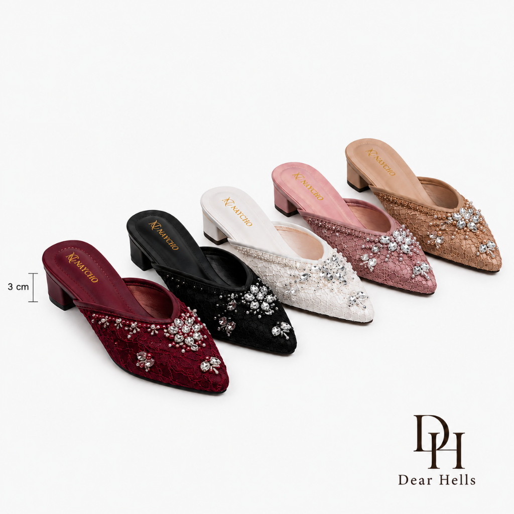 Dear Heels 307 Wedding Shoes Wanita Premium Elegant 3CM Heels Kondangan