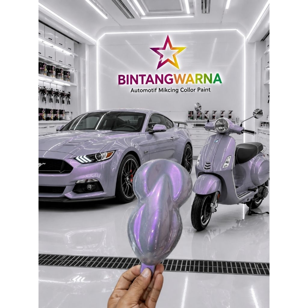 cat warna nardo grey + lembayung purple jenis pu cat grey satu paket dgn lembayung ungu cat motor ca