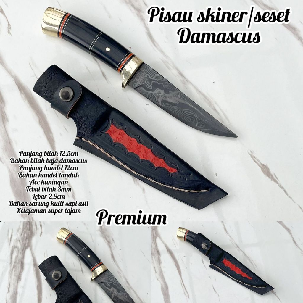 Pisau Sisit Pamor Damaskus Original
