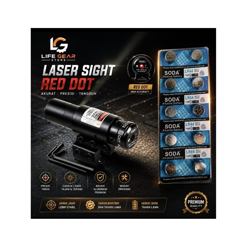 Taffled LASER SCOPE CAHAYA MERAH RED DOT HJ11