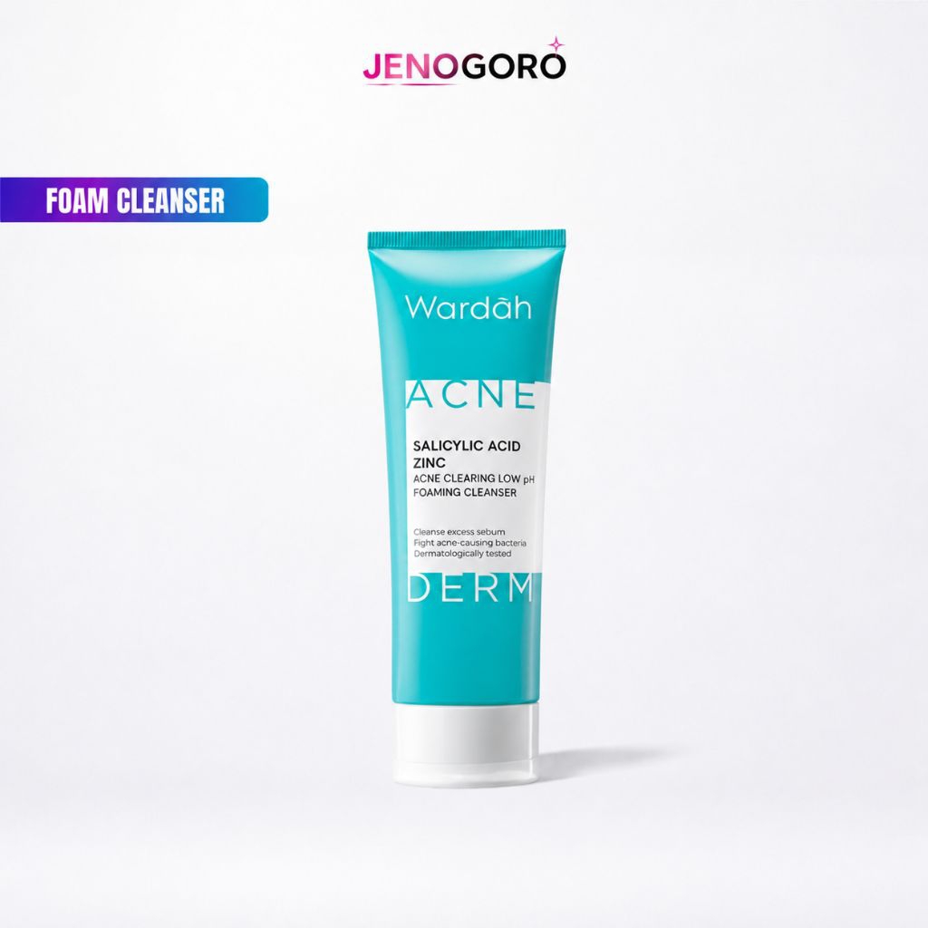 WARDAH Acnederm Salicylic Acid Zinc Acne Clearing Low pH Foaming Cleanser Face Wash for Acne and Sen