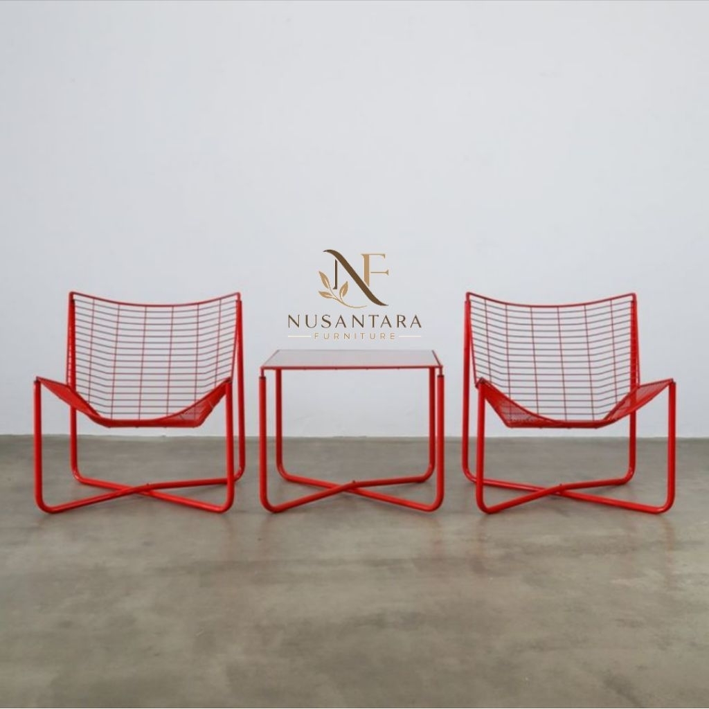 Set Kursi Teras Aesthetic Modern | Meja Kursi Besi Outdoor