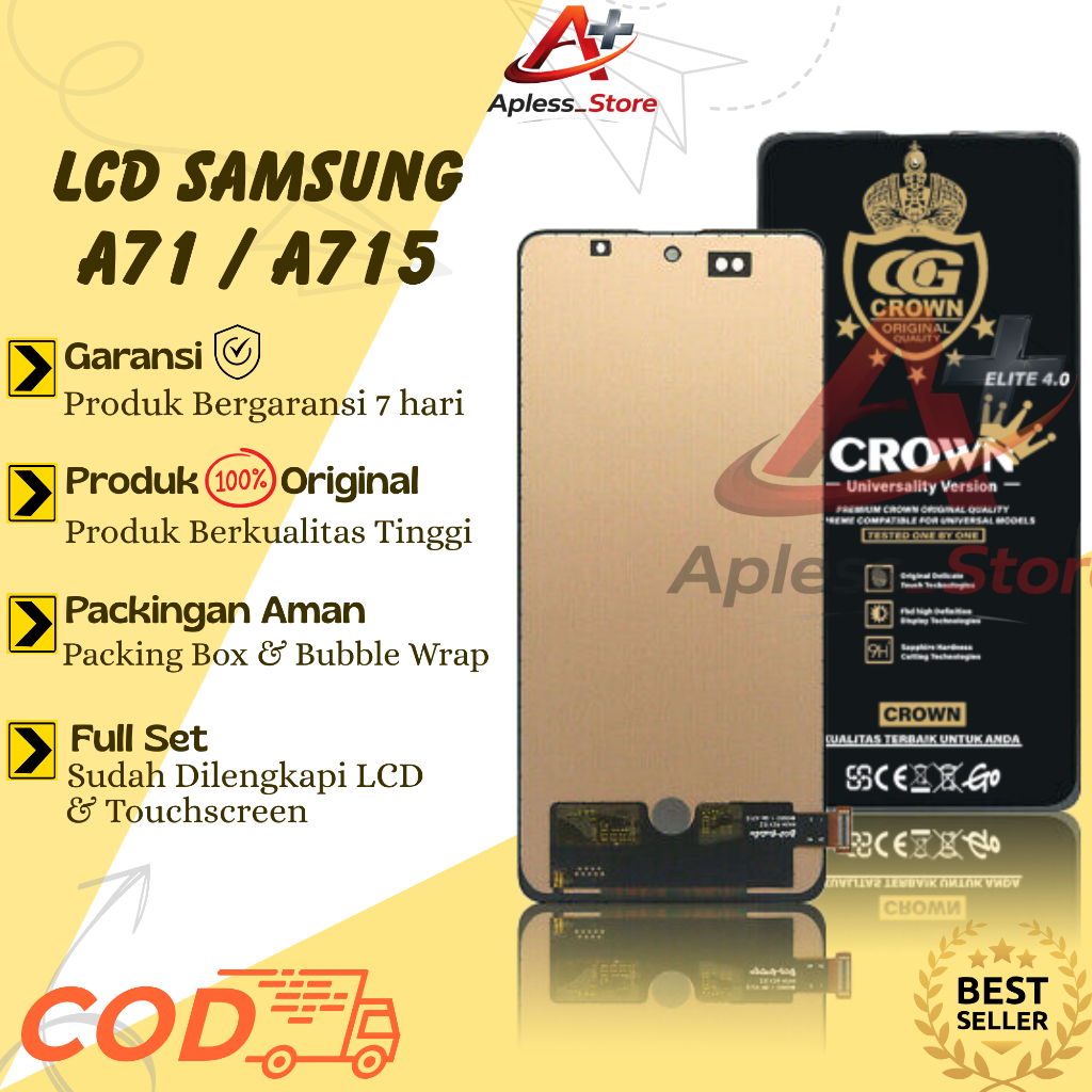 LCD TOUCHSCREEN SAMSUNG A71 / A715 / A715F FULLSET COMPLETE ORIGINAL