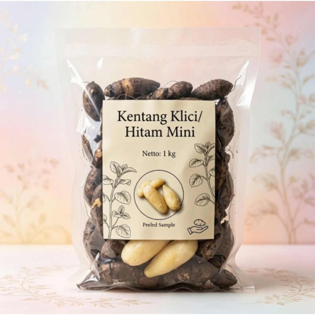 Kentang Hitam Klici Kecil 1kg Mentah Fresh / Kentang Mini Kleci Rendang