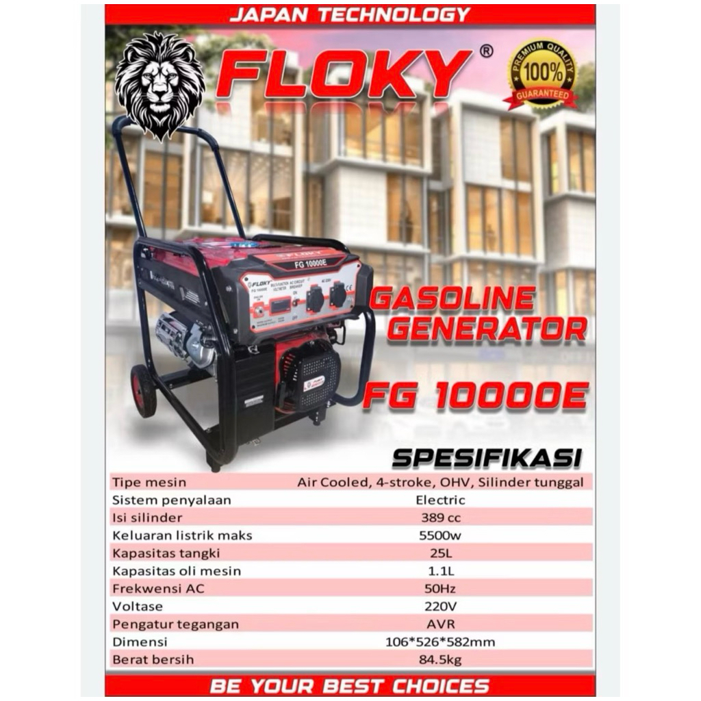 GENSET 5500wat AVR FLOKY 10000E / genset 5500wat FLOKY