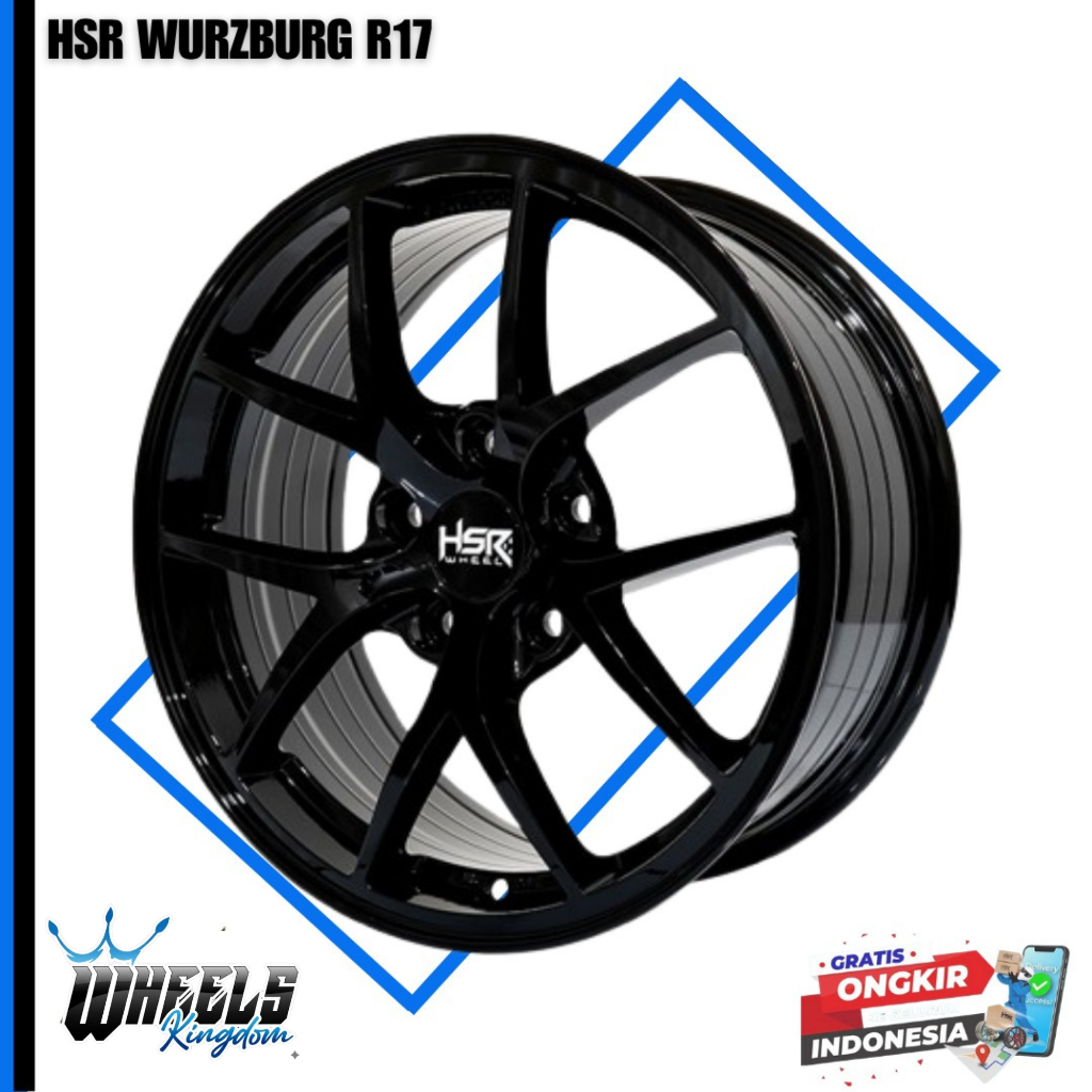 Veleg Mobil Original Hsr Ring 17 Hsr Wurszburg Radiant Black Pcd 5x120 Lebar Rata