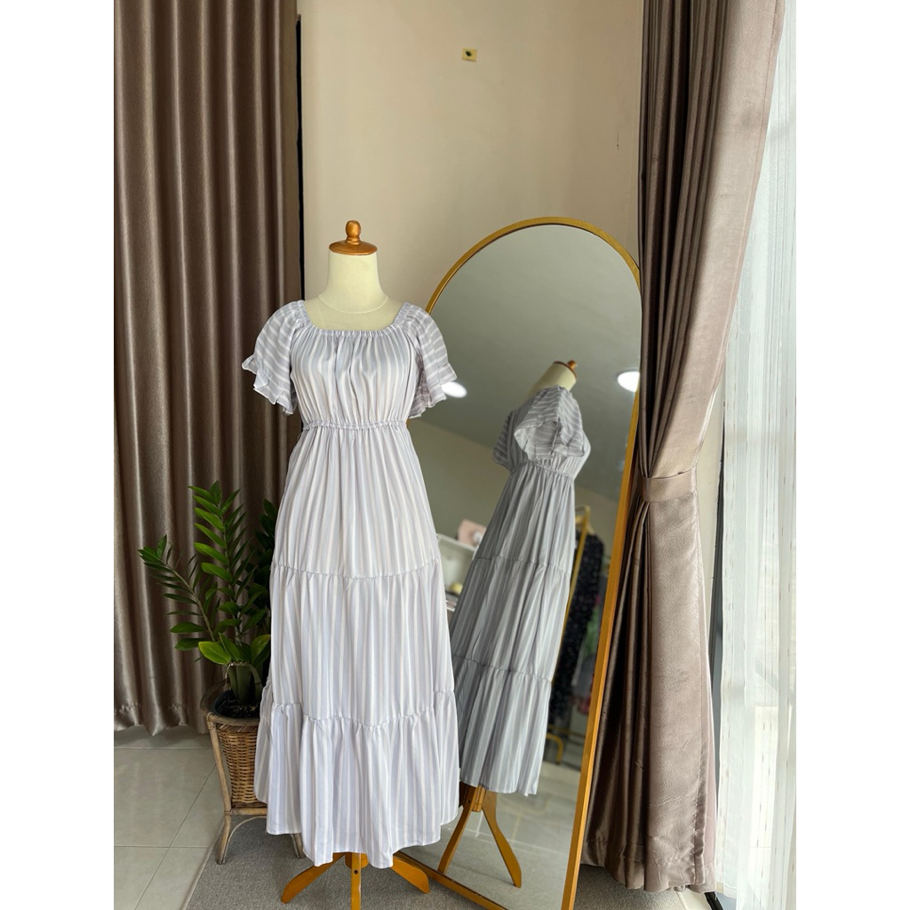 NESTUF DRES AMORA PANJANG RAYON VISCOSE GROSIR DASTER JEMBER
