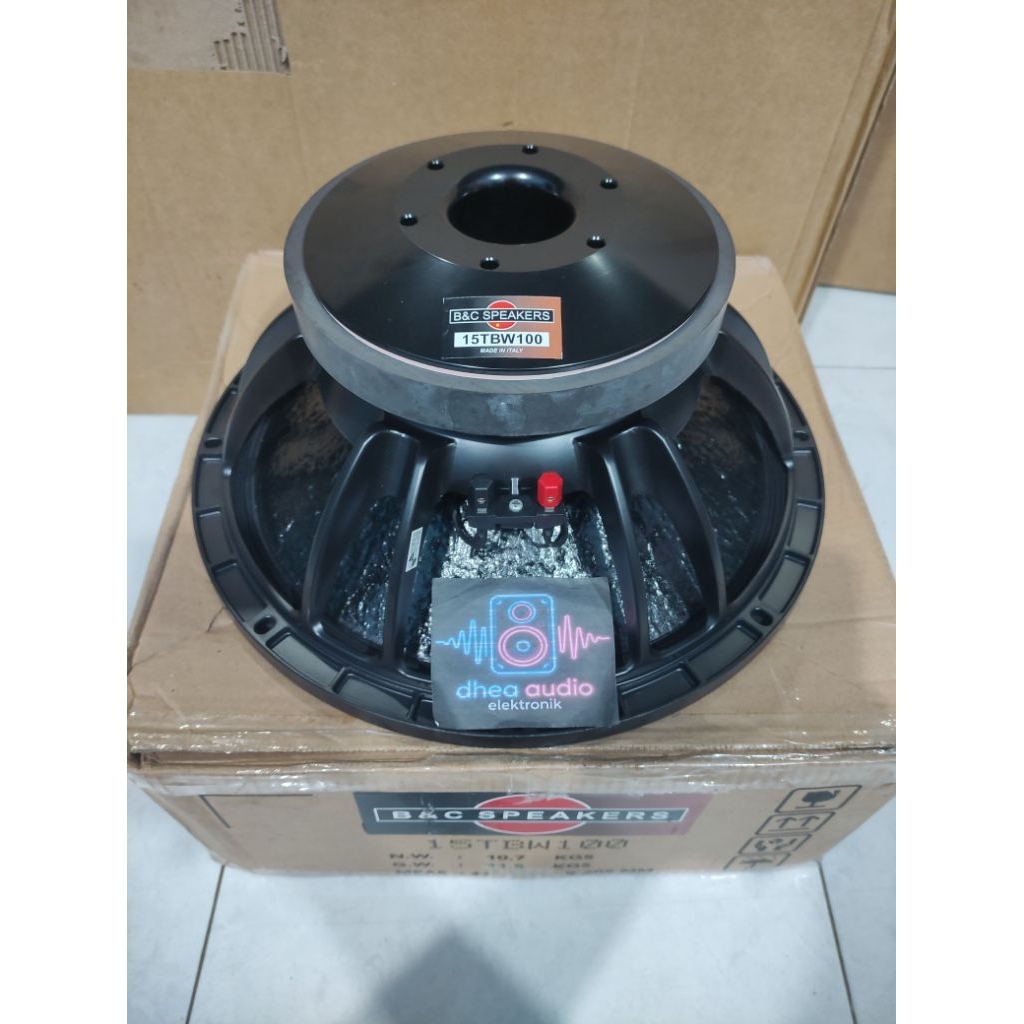 Speaker Komponen B&C 15TBW100 BnC audio 15 TBW 100 grade A 15 inchi voice coil 4in power 800 - 1600 