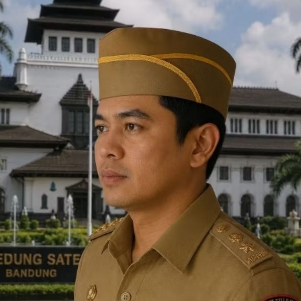 Topi Dinas ASN Pria Original Khaki List Emas  Topi PNS Putra Formal Resmi Berkualitas Premium Topi M
