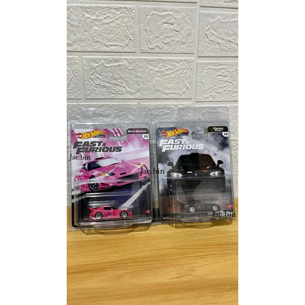 [READY] Hotwheels Premium Fast & Furious Honda S2000 Pink Hitam Suki Bundling 2 Pcs Card Mulus