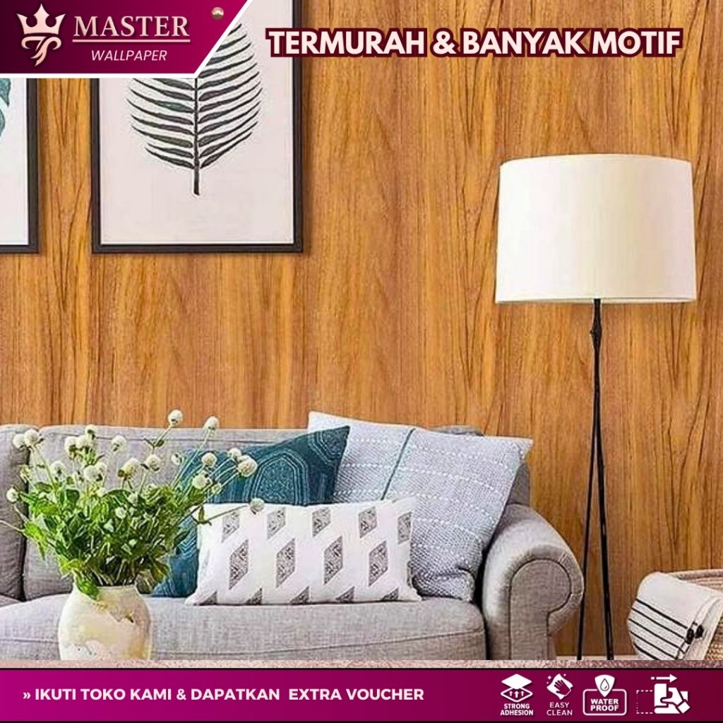 Wallpaper Stiker Dinding Kayu Jati Pvc Wallpaper Stiker Kayu Panel Anti Air