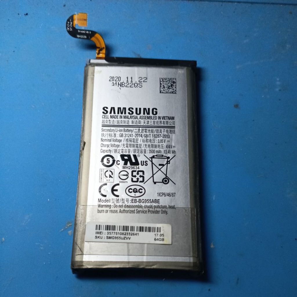 baterai Samsung galaxy s8+ ORI copotan
