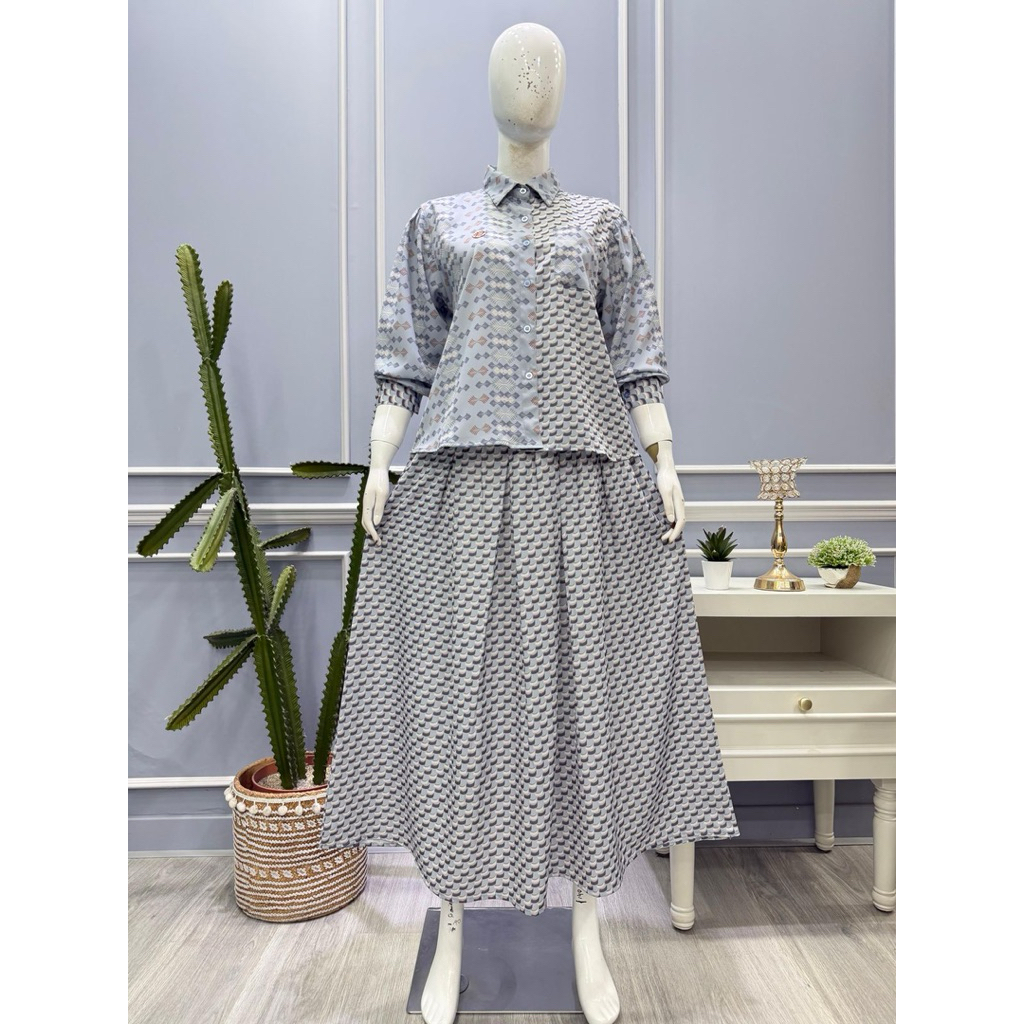SET ROK SALVINA YS B POLYSATIN PRINT (abstrak)