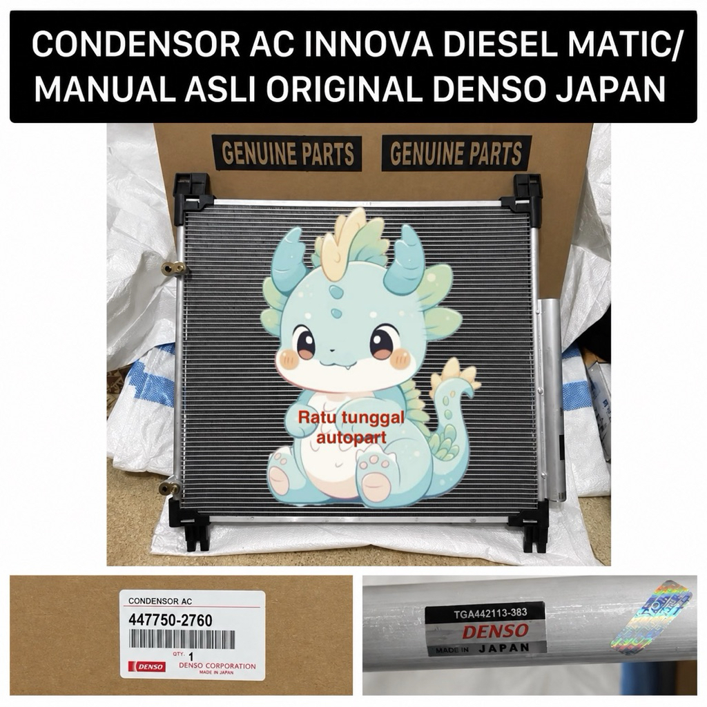 CONDENSOR KONDENSOR AC TOYOTA INNOVA DIESEL ASLI ORIGINAL DENSO JAPAN