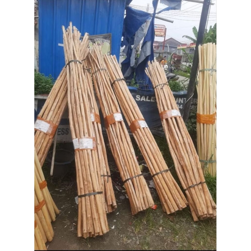 dolken / kayu dekor ranting jati uk,2,3cm panjang 2mtr