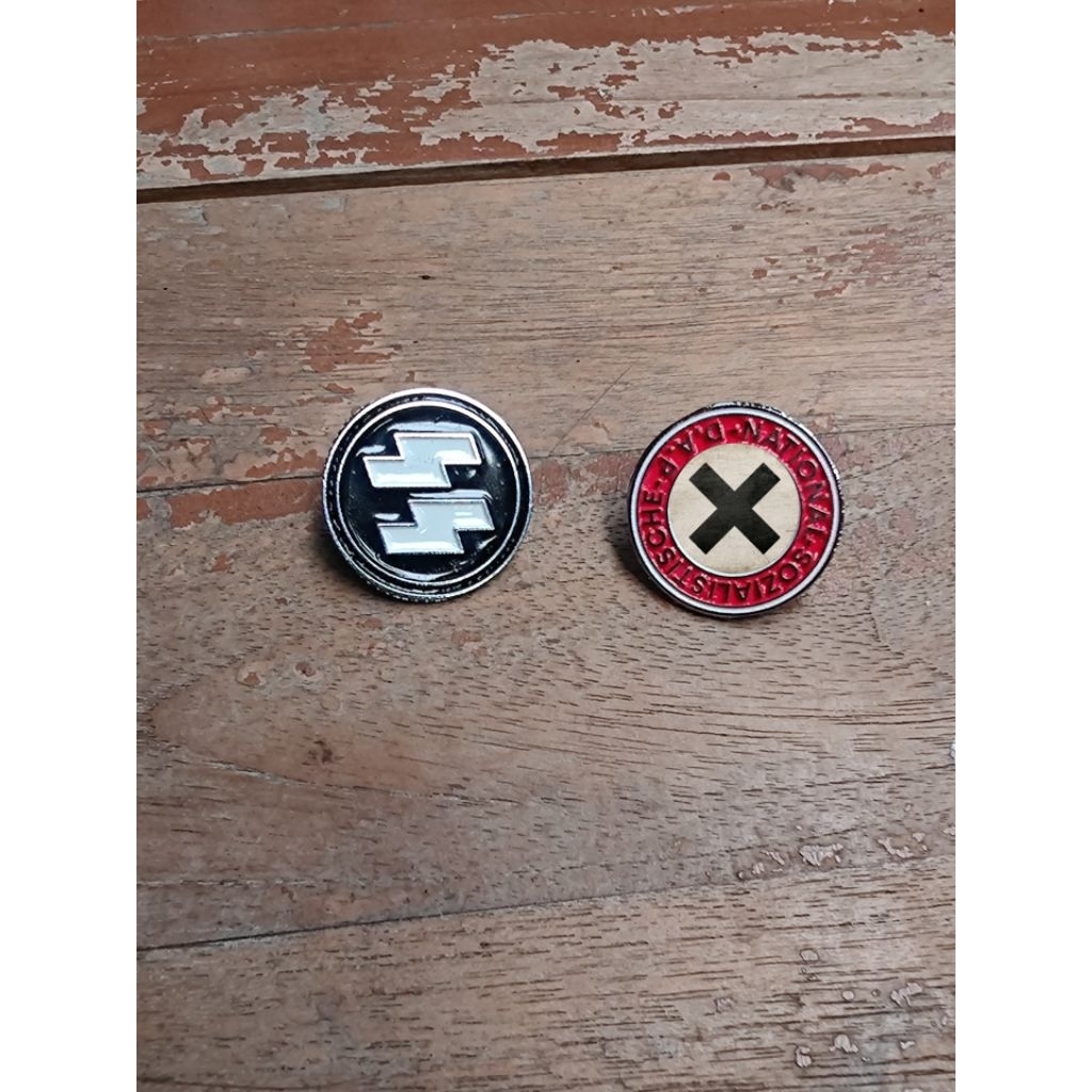 German WW2 WWII NSDAP & Schutzstaffel Metal Badge Dekorasi Cosplay Pin Edukasi Sejarah