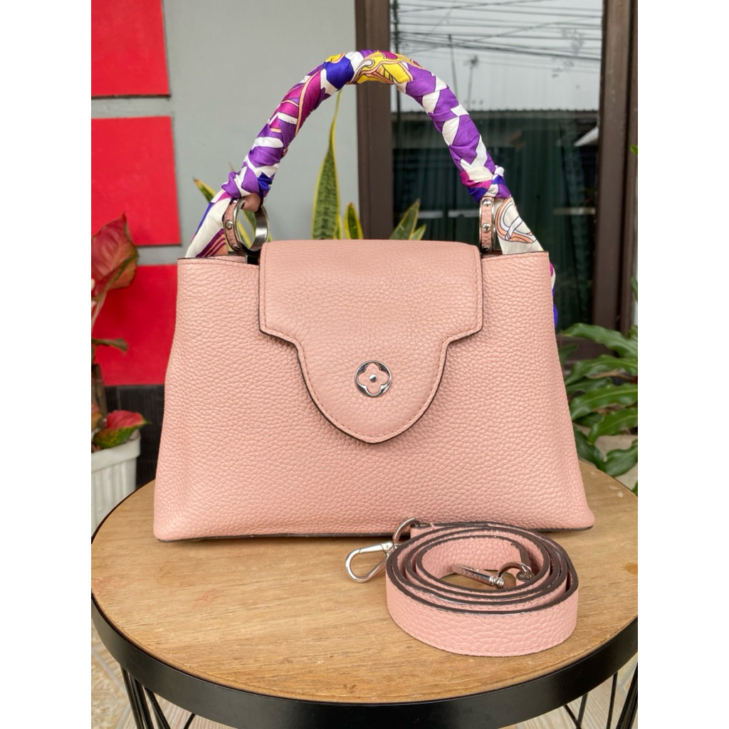 Preloved tas cantik warna Pink Dusty