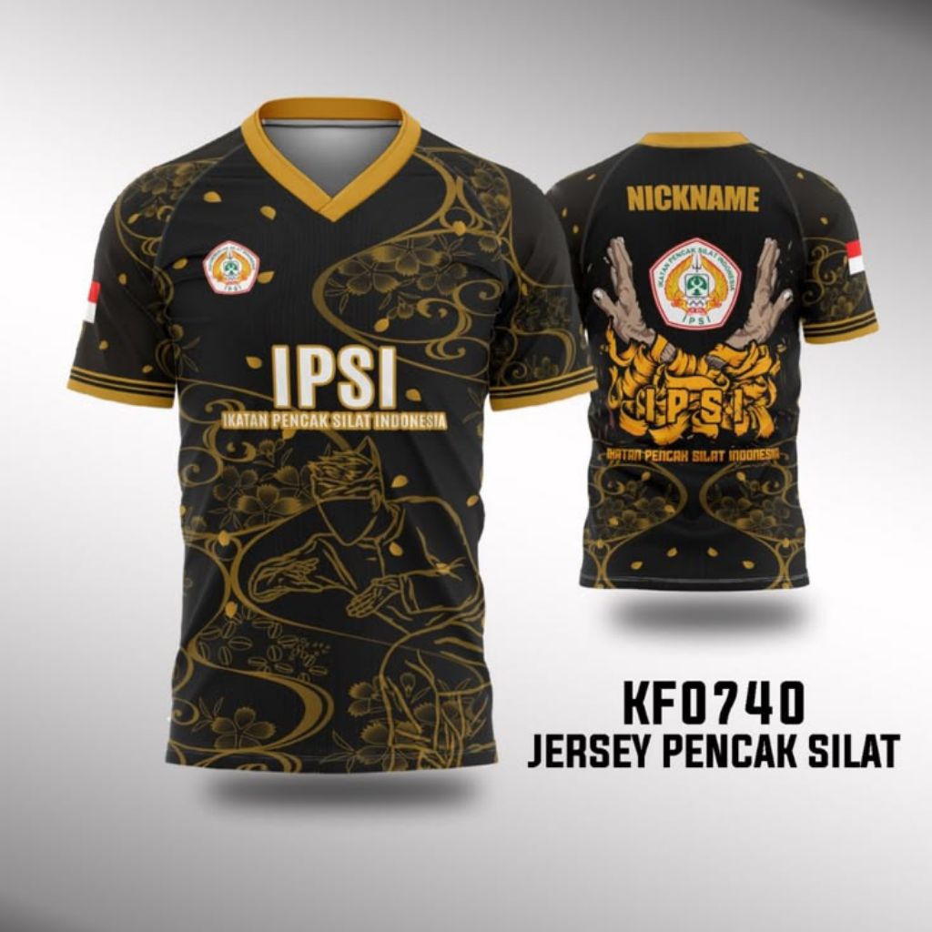 Jersey IPSI pencak silat free desain custom logo nama dan sponsor