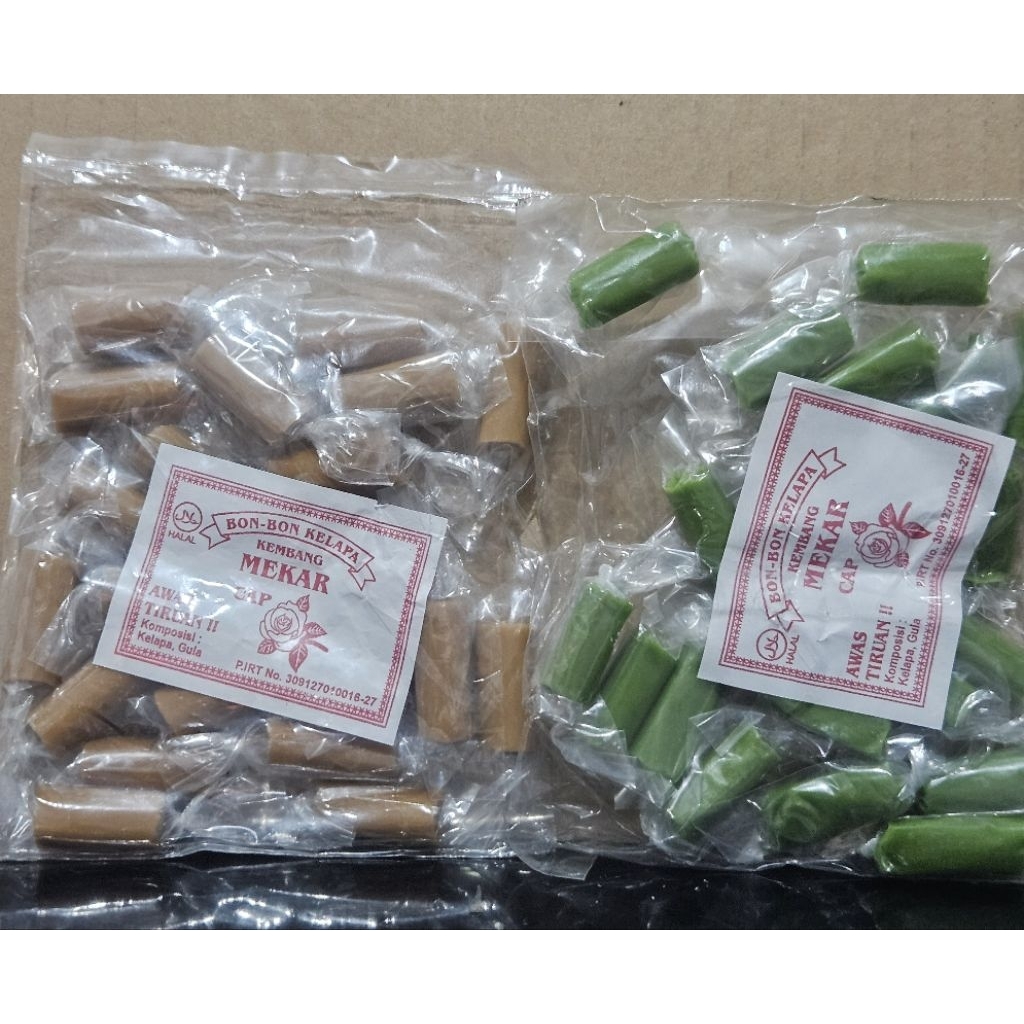 Permen Kelapa Bon-bon Kelapa Permen Santan Bon-bon Santan Cap Kembang Mekar