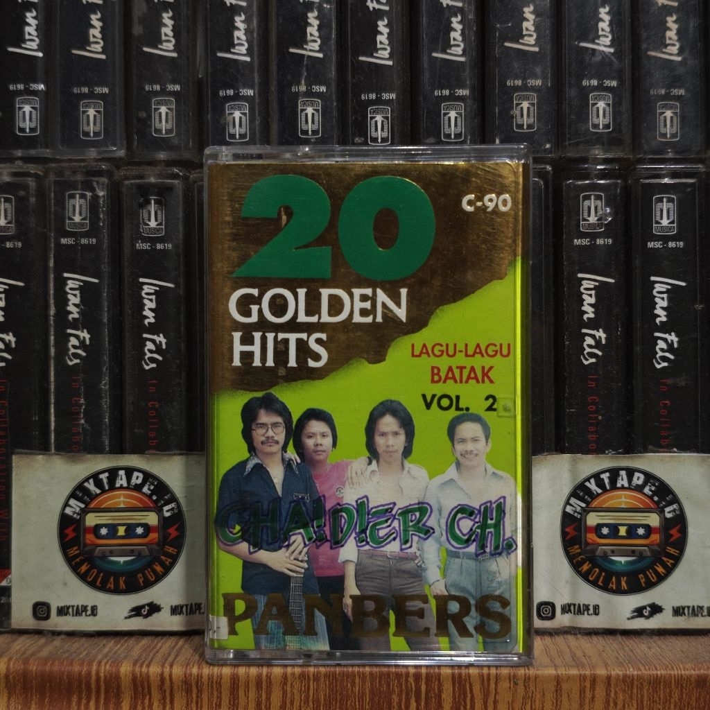 Kaset - 20 Golden Hits Lagu Lagu Batak Vol 2 - Panber's - Panbers - Radio Tape - Kaset Pita - Radio 