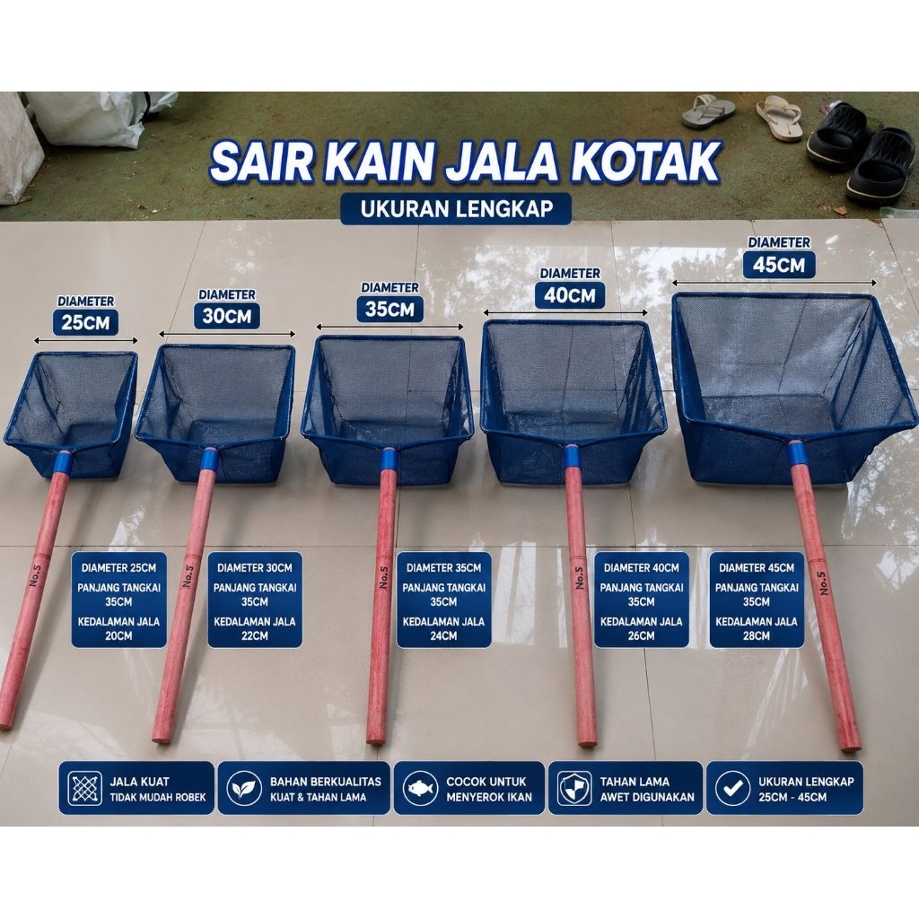 SESER SEROKAN LARVA IKAN BAHAN KAIN HALUS KUAT RAPIH TAHAN LAMA