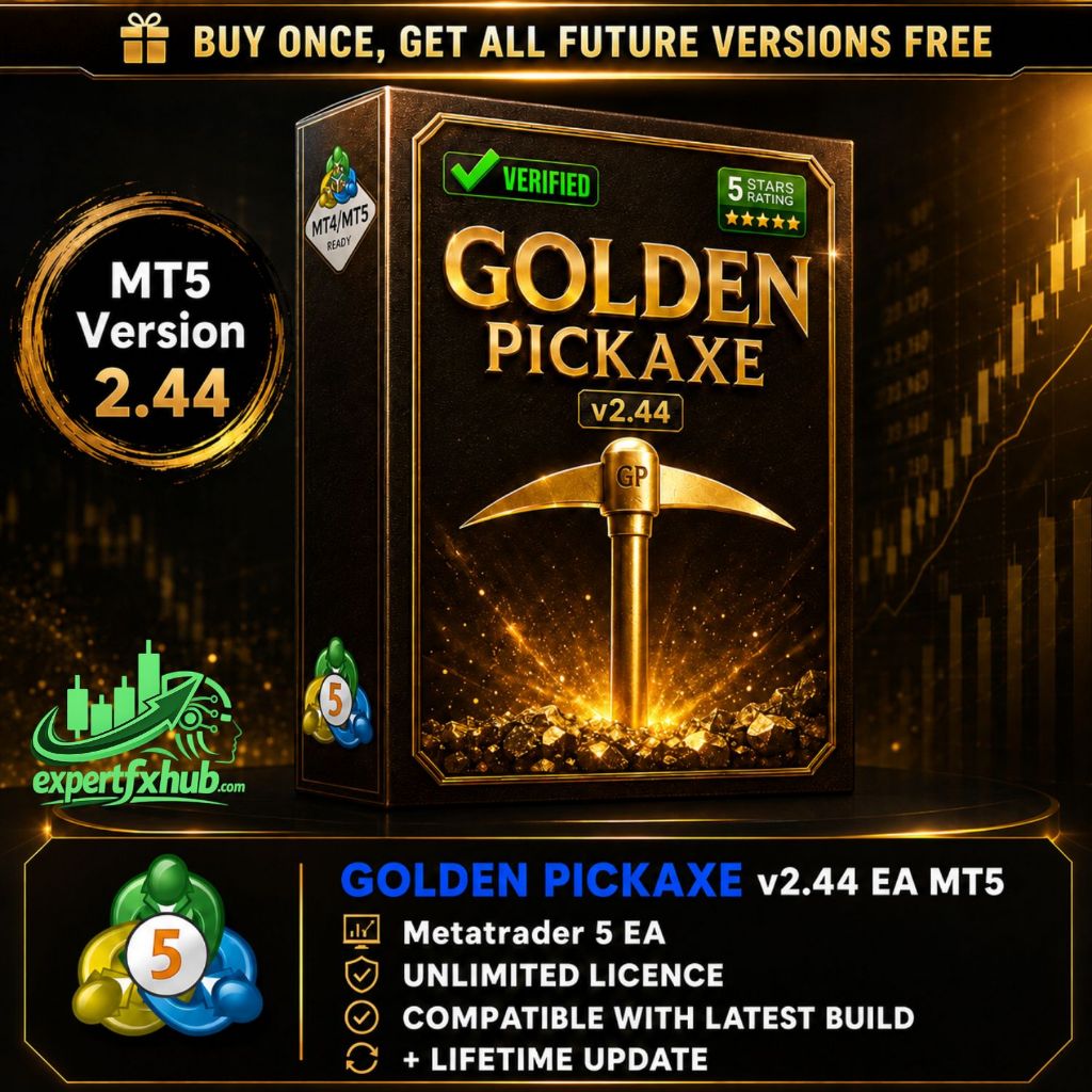 v2.44 Golden Pickaxe EA Metatrader 5 Expert Advisor, scalping trading bot unlimited licence and free