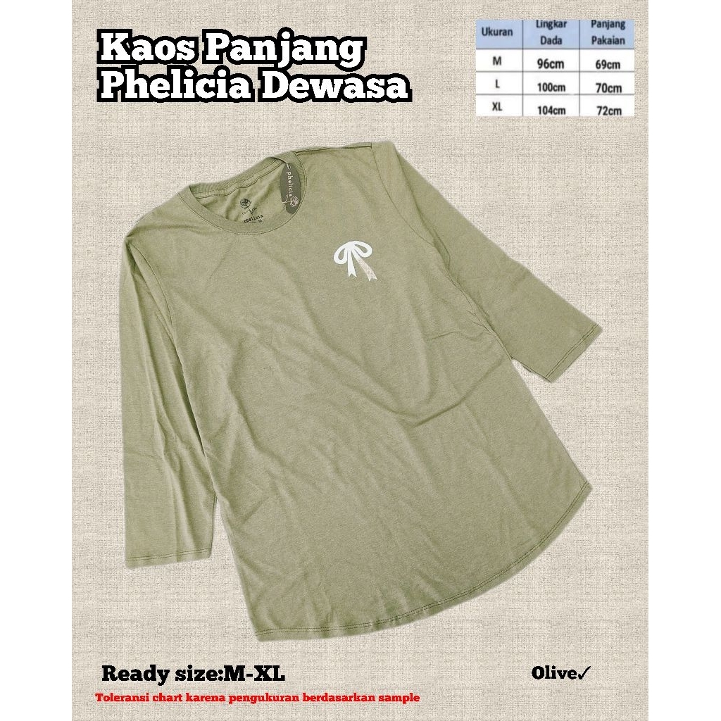 Kaos Panjang Phelicia Dewasa