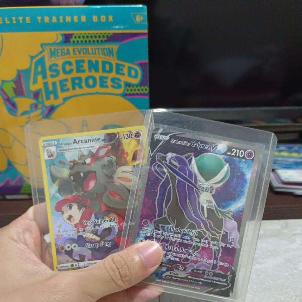 KARTU POKEMON ARCANINE & CALYREX V (SHADOW RIDER) ENG