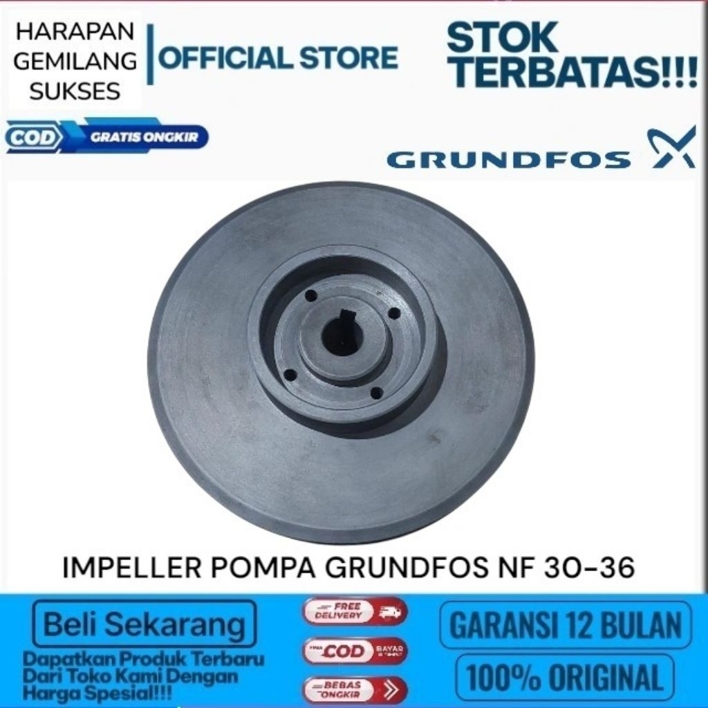 Impeller Pompa Grundfos NF/NS 30-30 Kipas Impeller Pompa Air Grundfos