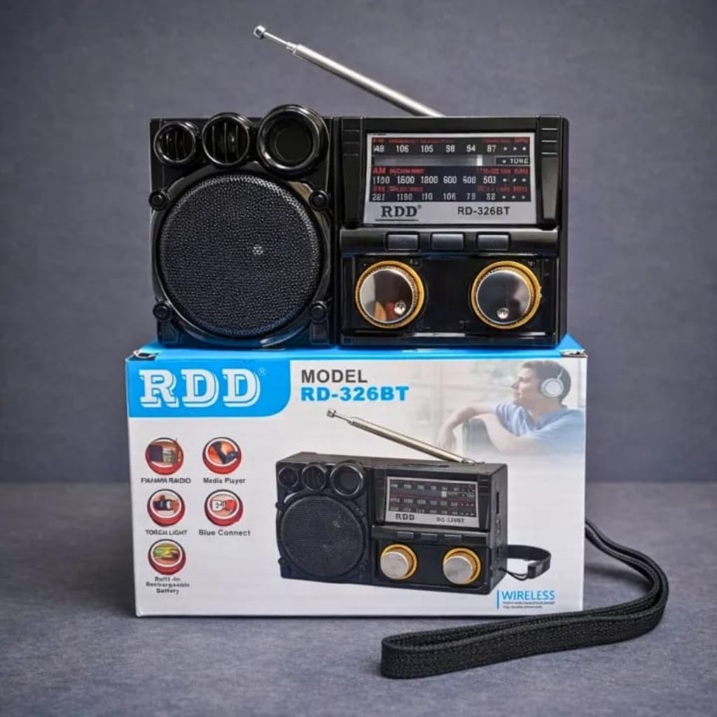 TERBARU Speak Bluetooth Radio Full Bass RDD RD-326BT Salon Bluetooth Dynamic Speaker Bluetooth Full 