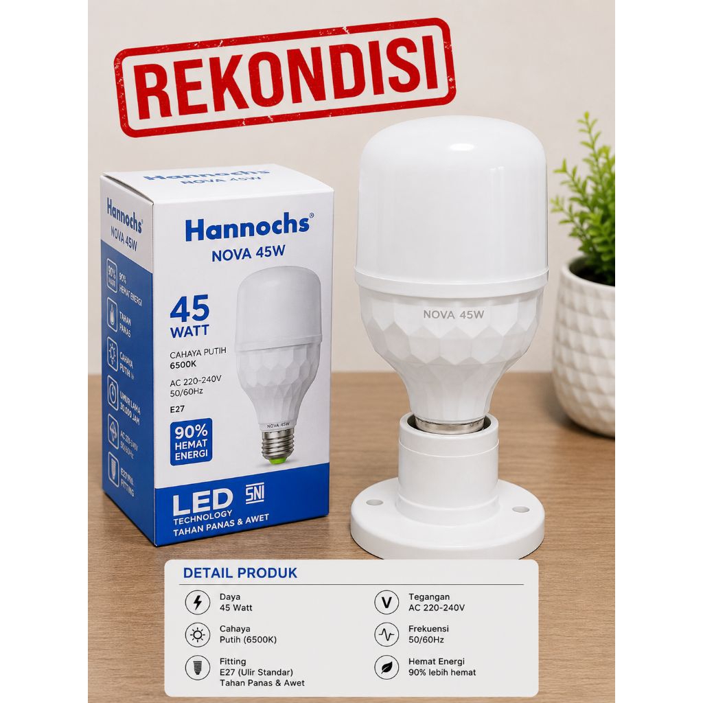 lampu LED hannochs 45 Watt rekondisi