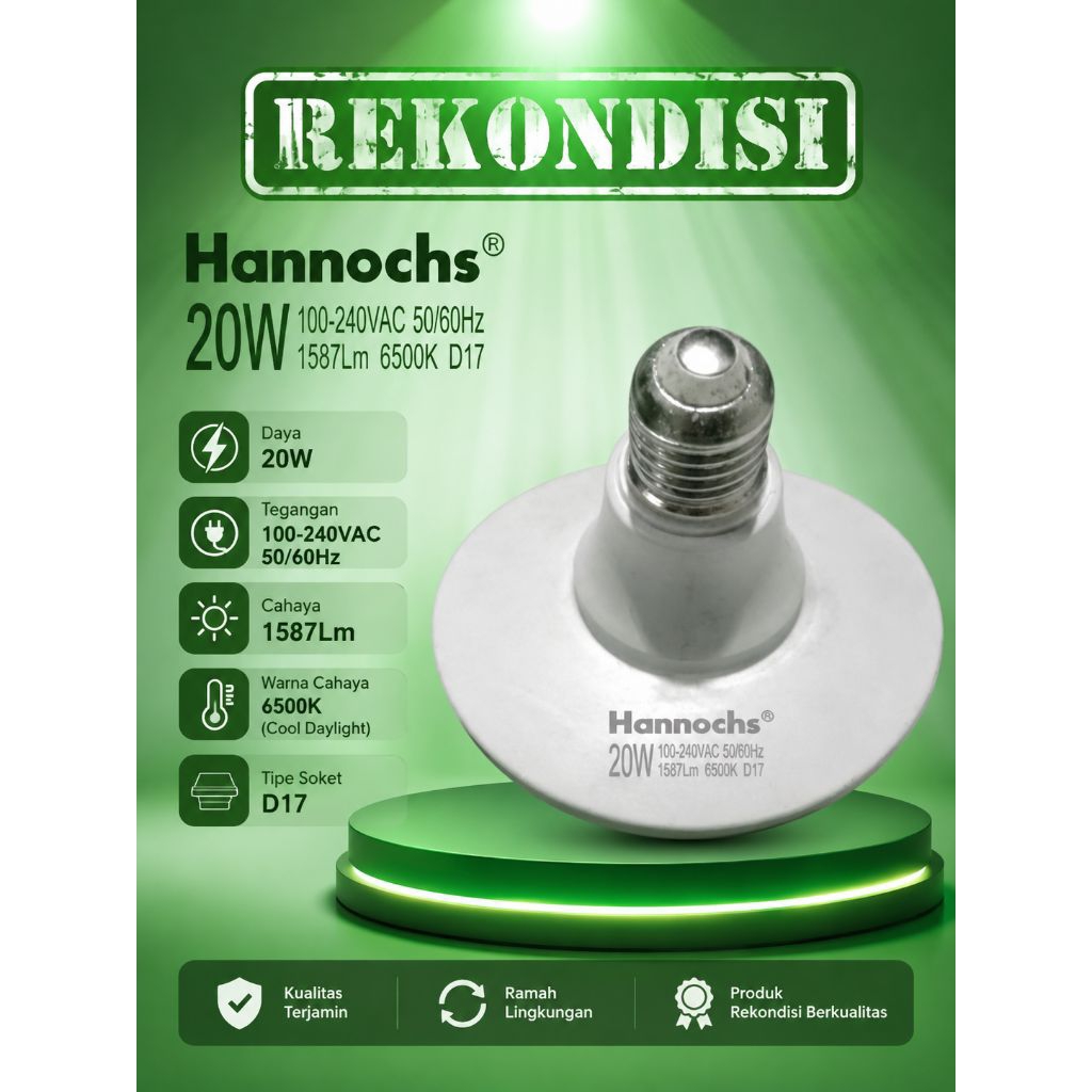 lampu LED hannochs UFO 20 Watt rekondisi