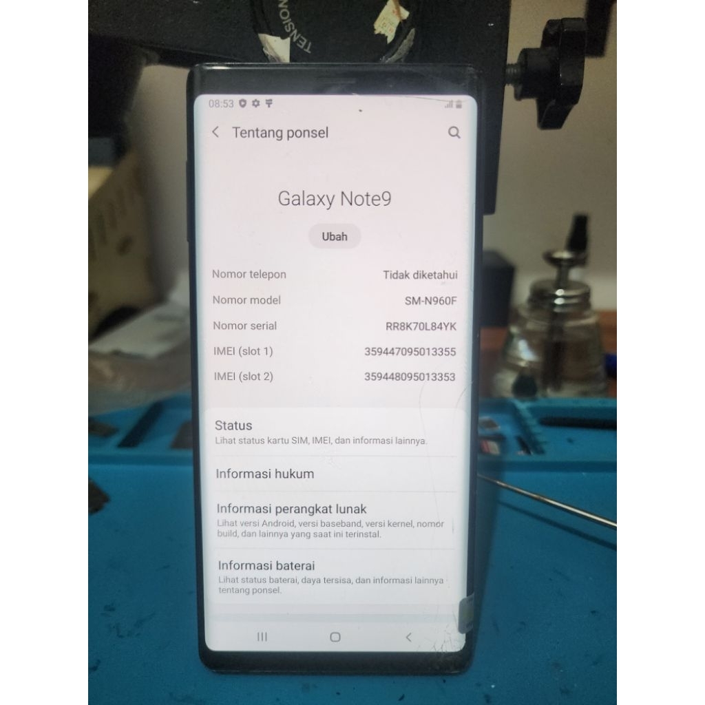 Lcd frem samsung note 9 copotan ori