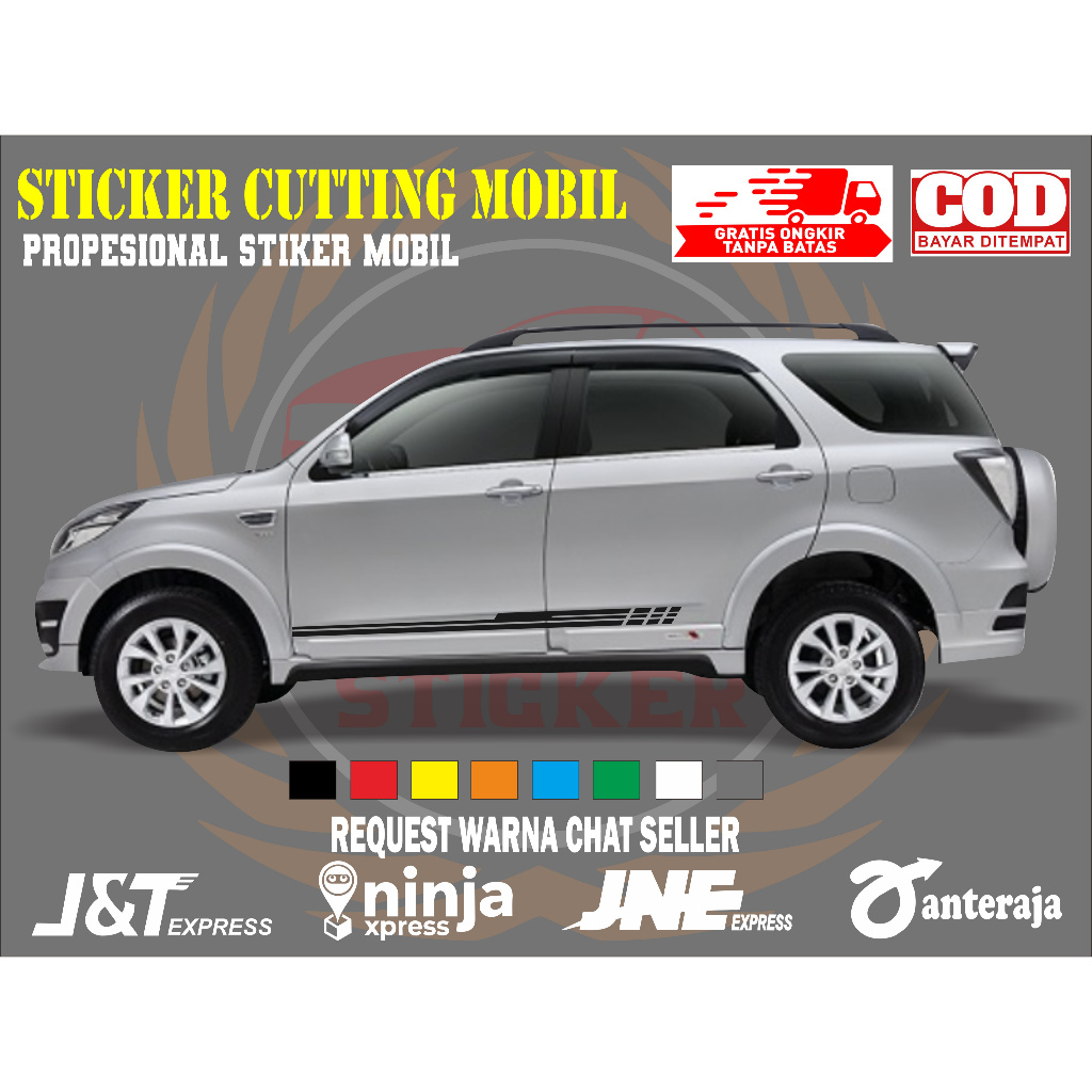 sticker mobil terios sticker mobil daihatsu terios stiker mobil terios keren sticker variasi mobil