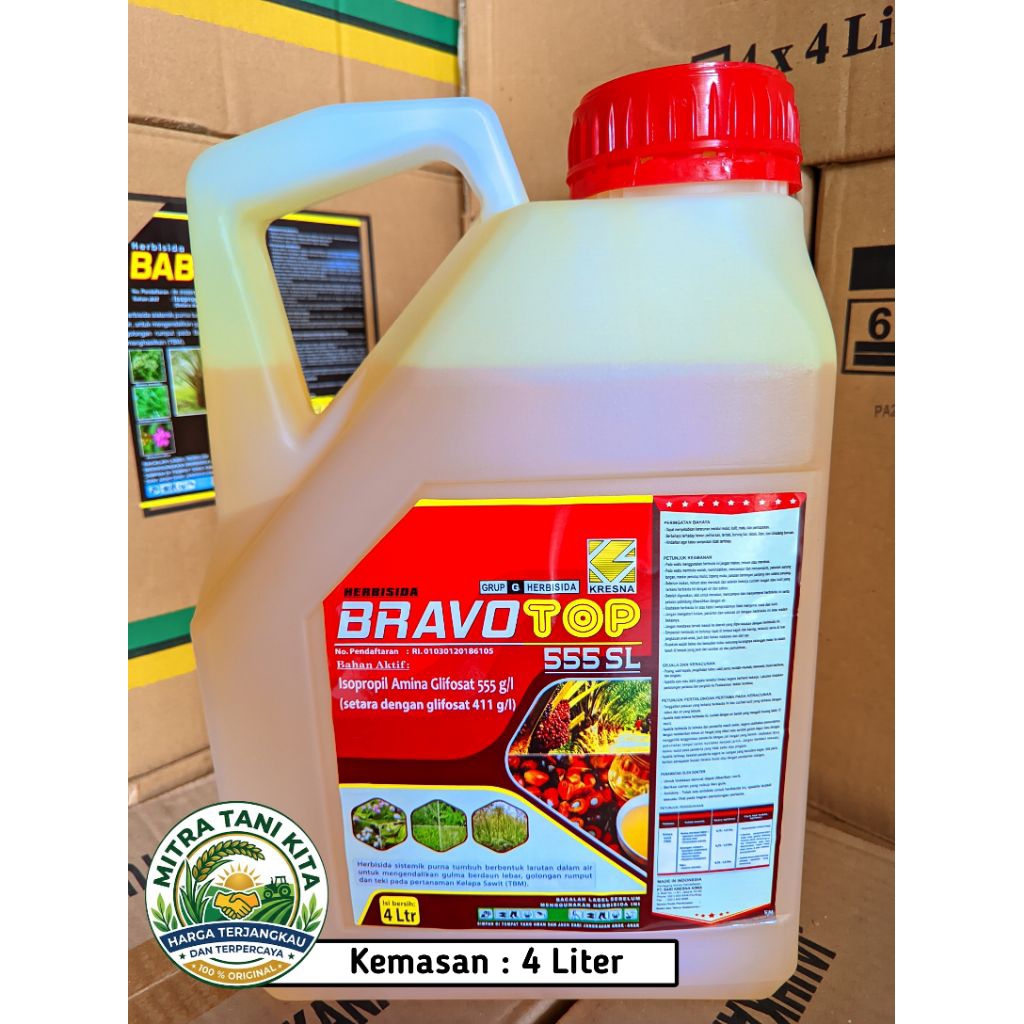 Bravotop 555 SL 4 Liter Herbisida Sistemik | Efektif Basmi Gulma Sampe Akar