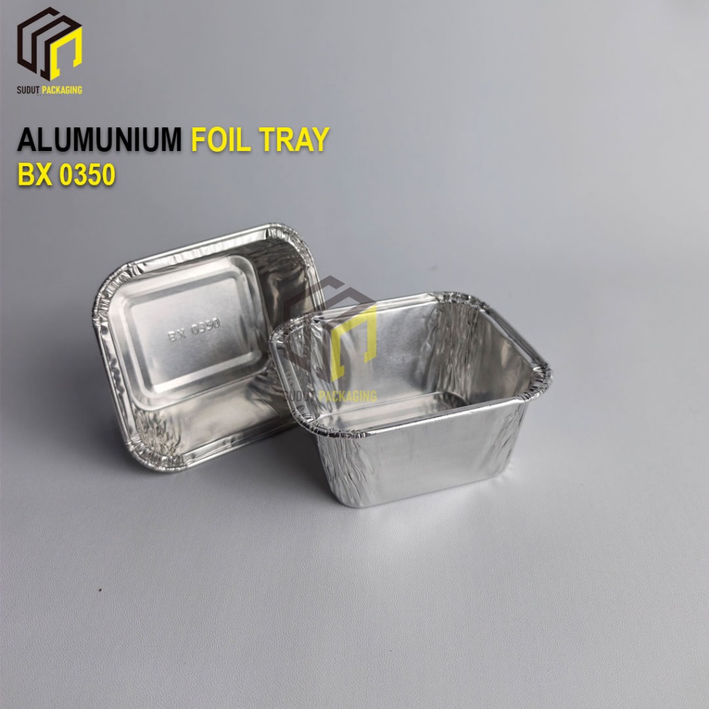 Alumunium Foil Tray Cup BX 0350 + Tutup Lasagna Macaroni Schotel Klapertart Pastel Tutup Mini Pie Br