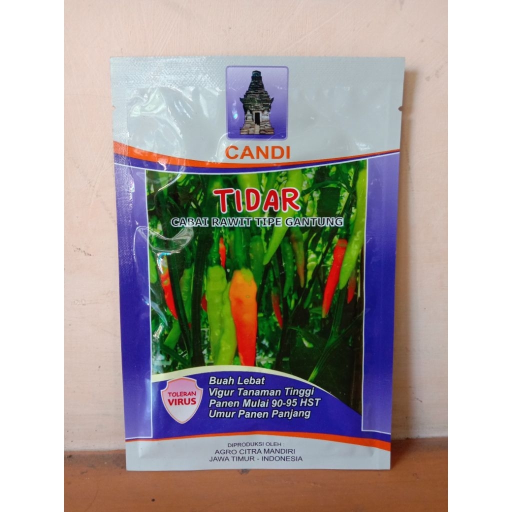 Benih Cabai Rawit Tidar 10 gram Cap Candi