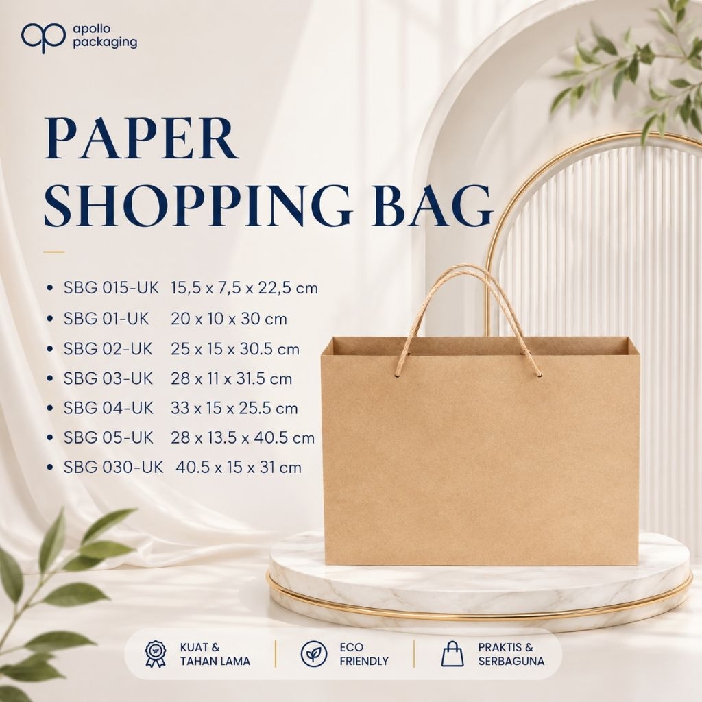 ALDO - Paper Bag SBG 030 [50 lembar]- 40.5 x 15 x 30.5 cm
